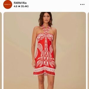 FARM Rio Red Halter Neck Dress